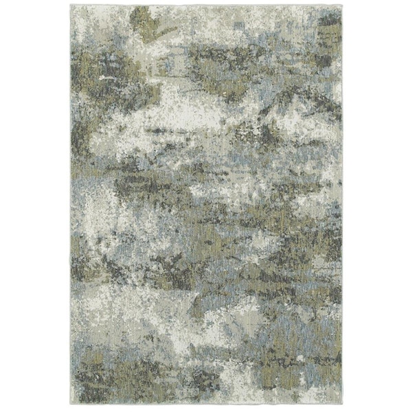 Oriental Weavers Oriental Weavers E8039E068253ST 2 x 8 ft.3 in. Evolution Contemporary Area Rug; Blue E8039E068253ST - main